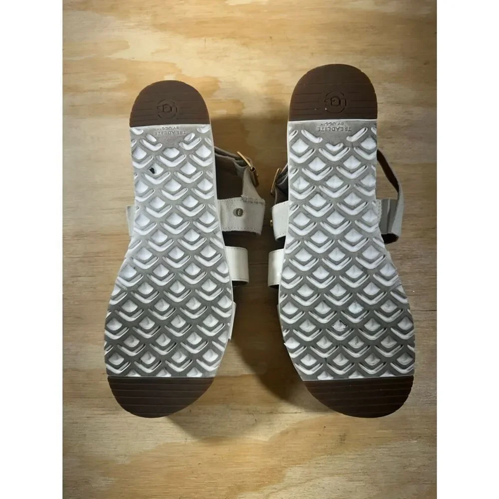 UGG Braelynn Jasmine Leather Platform Open Toe Sandals Women’s Size 8.5